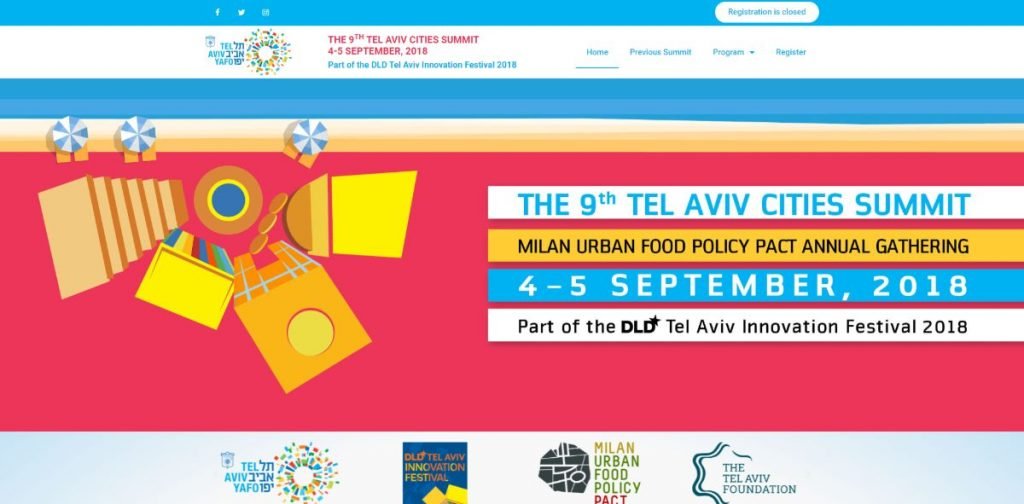 אתר לכנס הערים השנתי בתל אביב - Tel Aviv Cities Summit